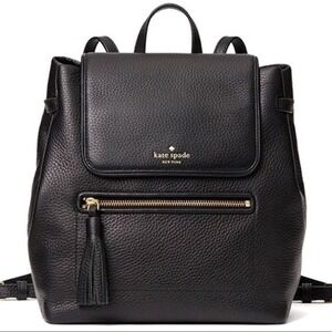 Kate Spade Chester Street Kacy Pebble Leather Backpack Purse Black